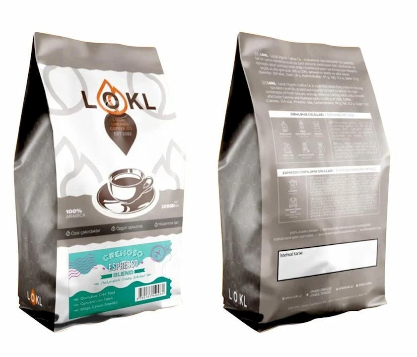 Qəhvə dənələri LOKL Cremoso Espresso Blend, 200 q